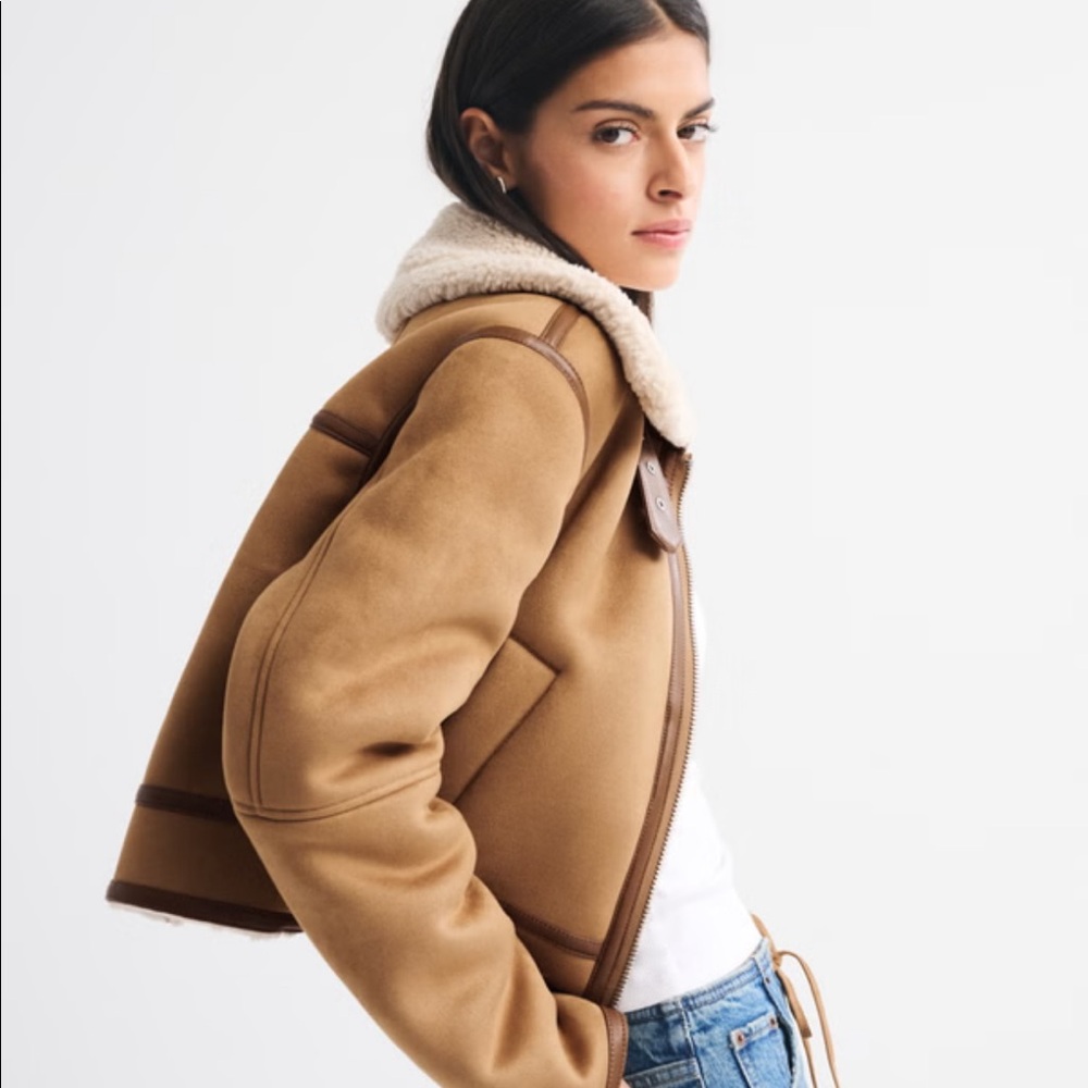 Vegan Suede Shearling Coat - Picture 9 of 11